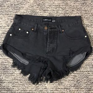 Mustard Seed Black Denim Shorts